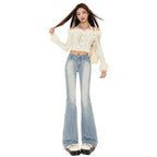 Slimming Elastic Slightly Denim Pants