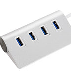 Household Portable Aluminum Alloy Four-port Hub