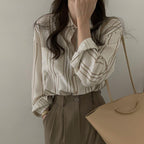 Women's Korean-style Gradient Striped Shirt