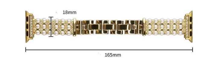 Women's Premium Pearl Chain Metal Strap