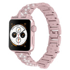 Smart Watch Diamond Three Beads Full Diamond Solid Chain Watch Strap