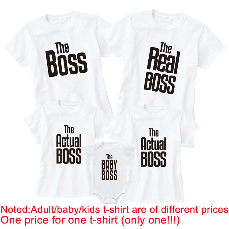 Printed Parent-child T-shirt Short Sleeve