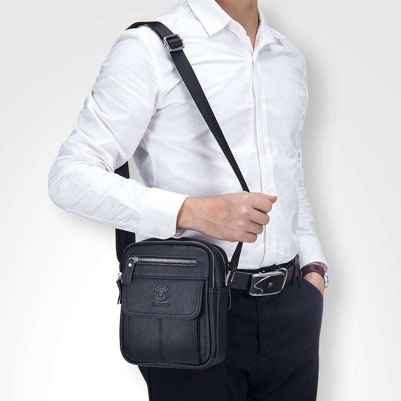 Leisure Mini Men's Leather Shoulder Crossbody Cash Bags