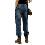 High Waist Work Clothes Jeans Women's Loose